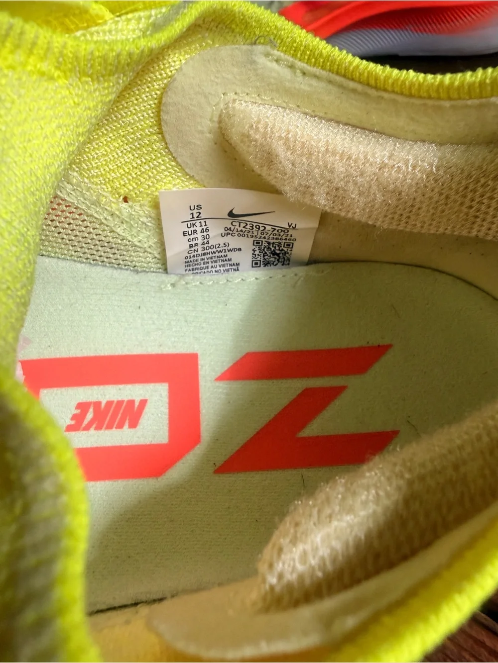 Nike Zoom Fly 4 'Barely Volt' Running Shoes Men's Size 12